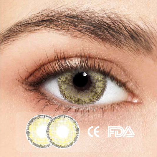 1 pair  FDA Certificate Eyes Beautiful Pupil Colorful Girl Cosplay Contact Lenses EMILY BROWN